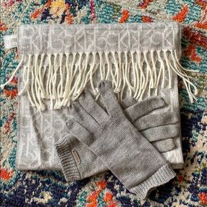 Calvin Klein scarf & gloves